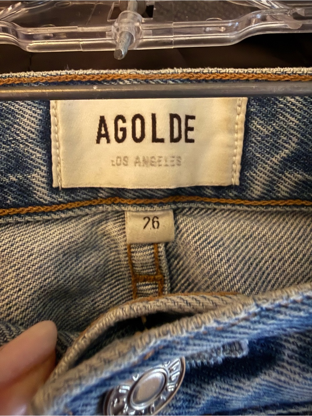 Agolde Riley High Rise Straight Crop Zephyr - Picture 5 of 5